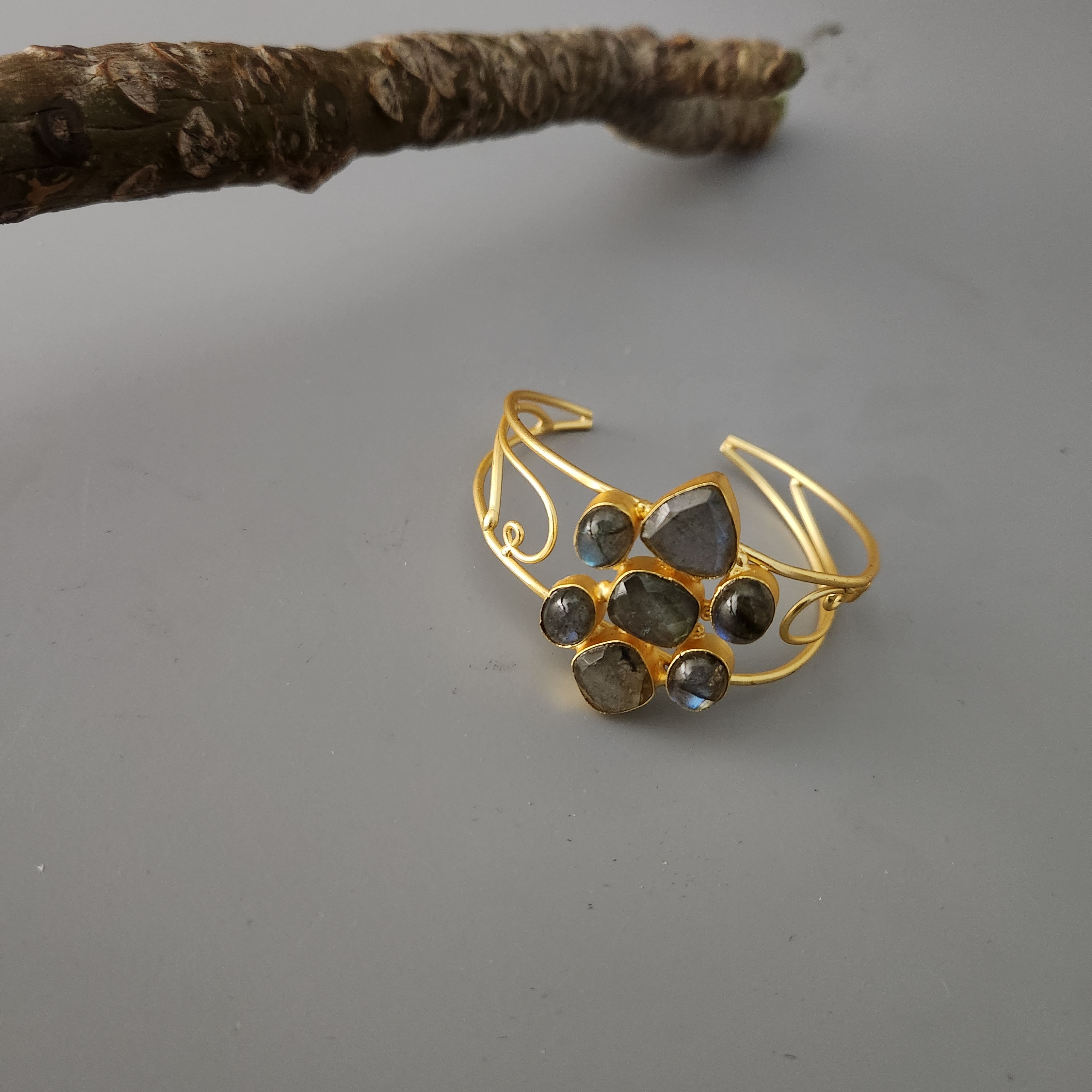 Labradorite Flower Cuff