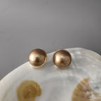 Half Pearl Gold Line Big Size Studs