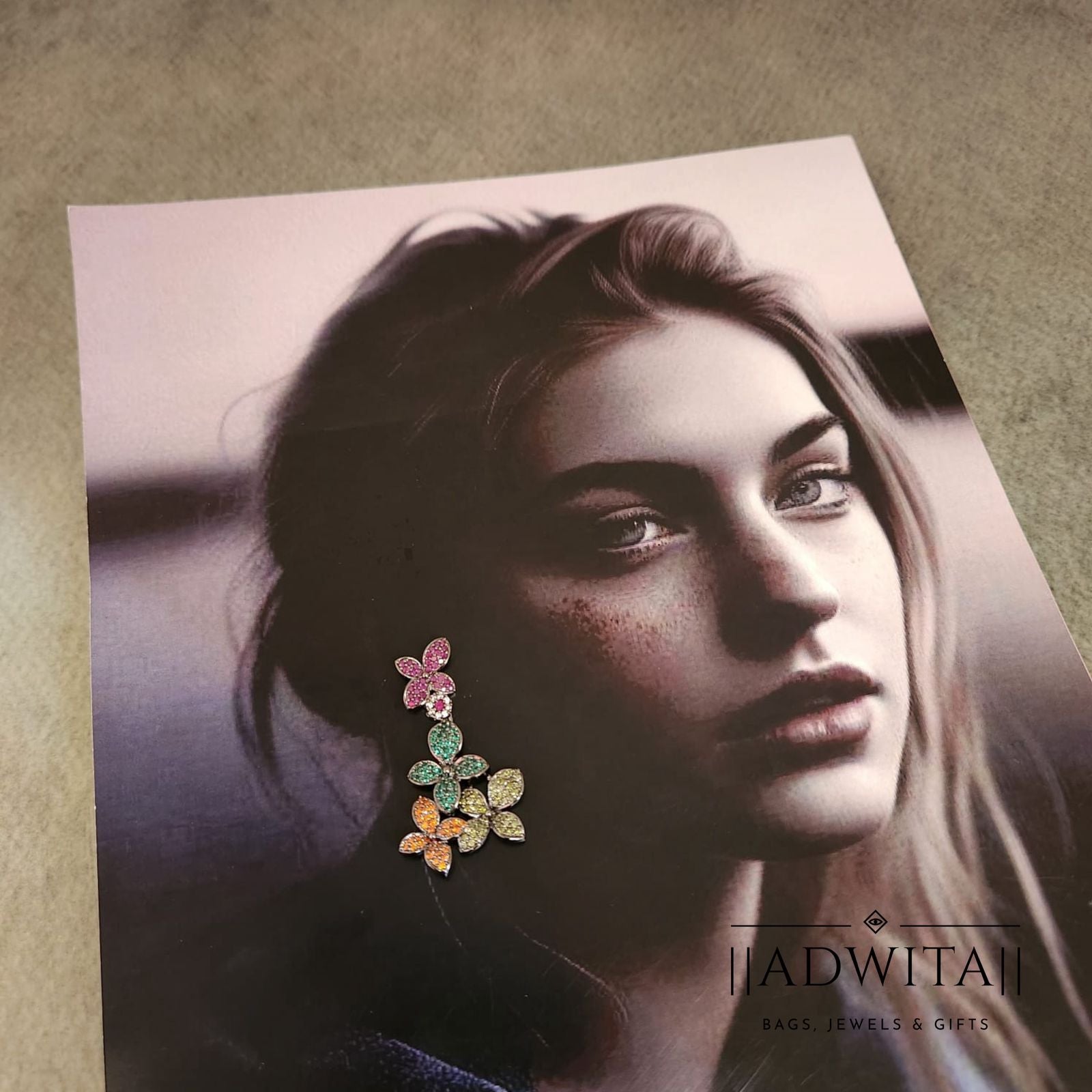Multi Colour Flower Dangler Secondary image