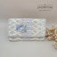 Silver Flower Shell Bag in Peach