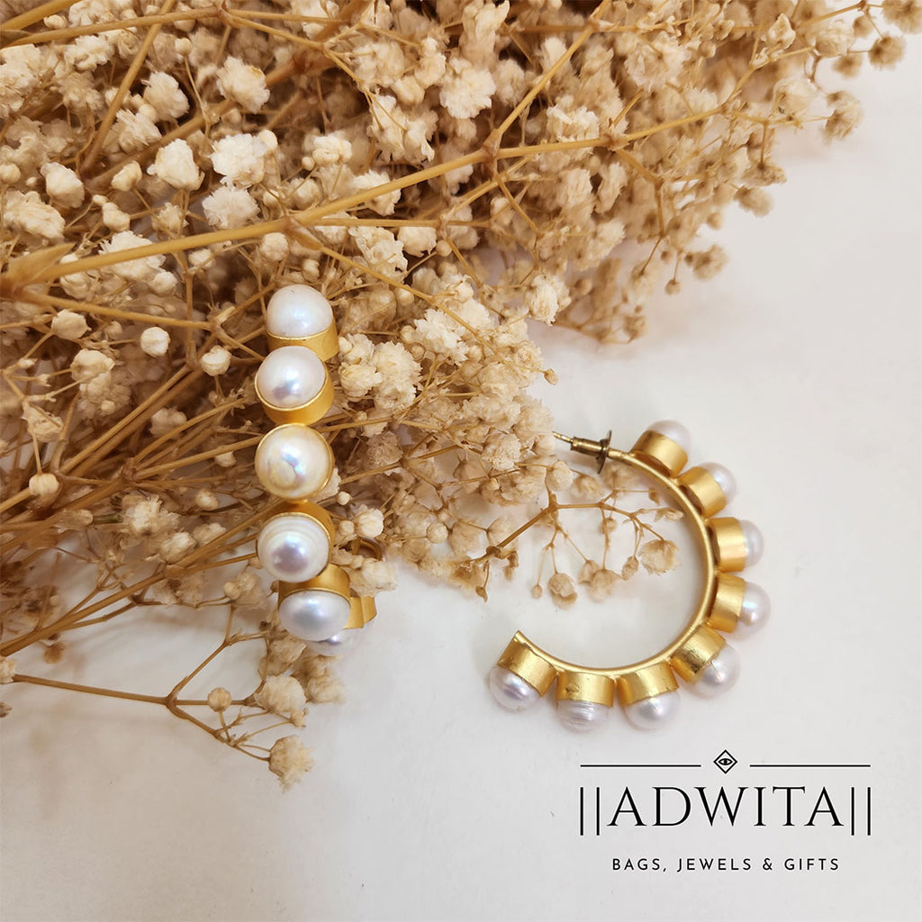Big Pearl Hoops