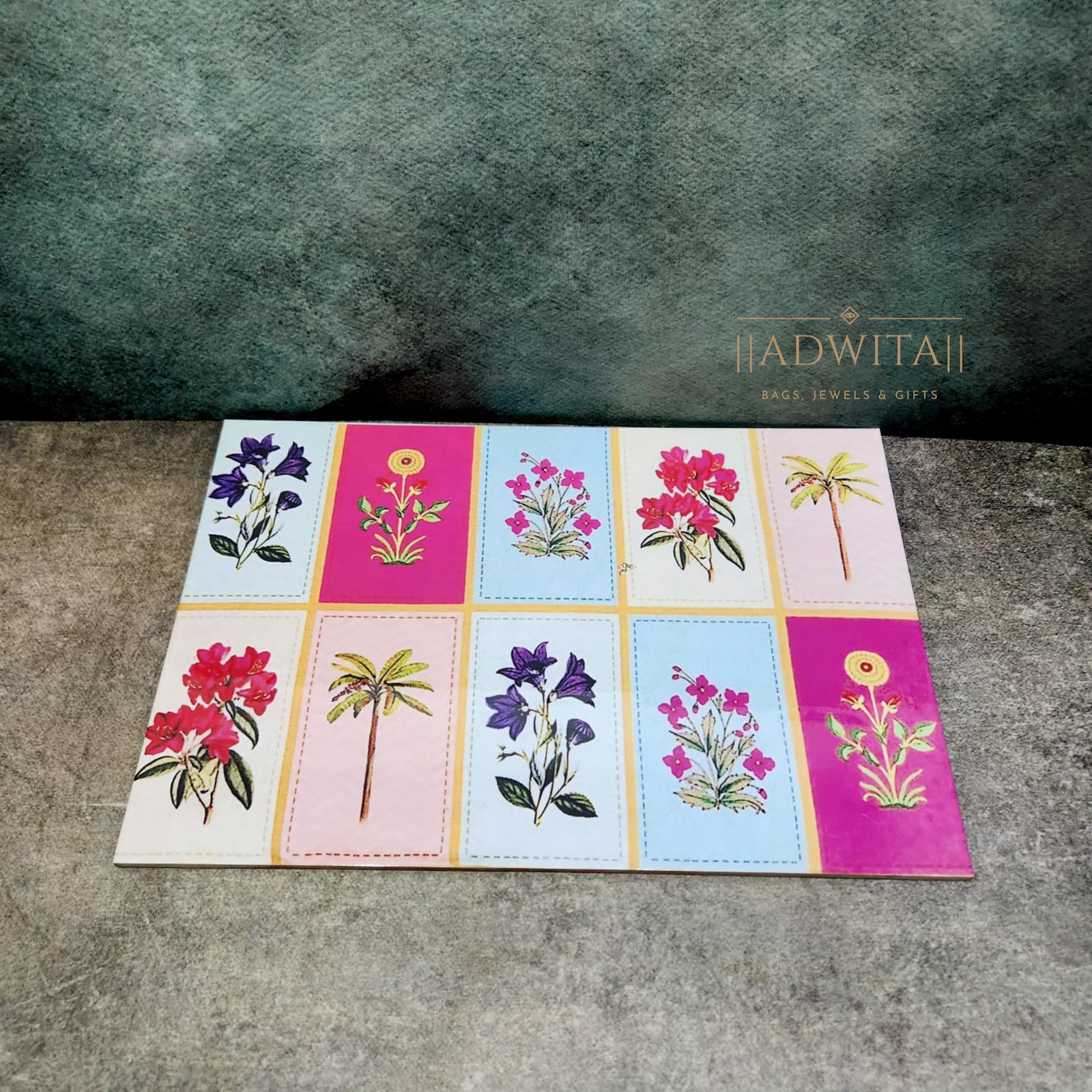 Mdf Printed And Laminated Dining Table Mats Set Of 6 Plus Trivet Set Of 2 Secondary image