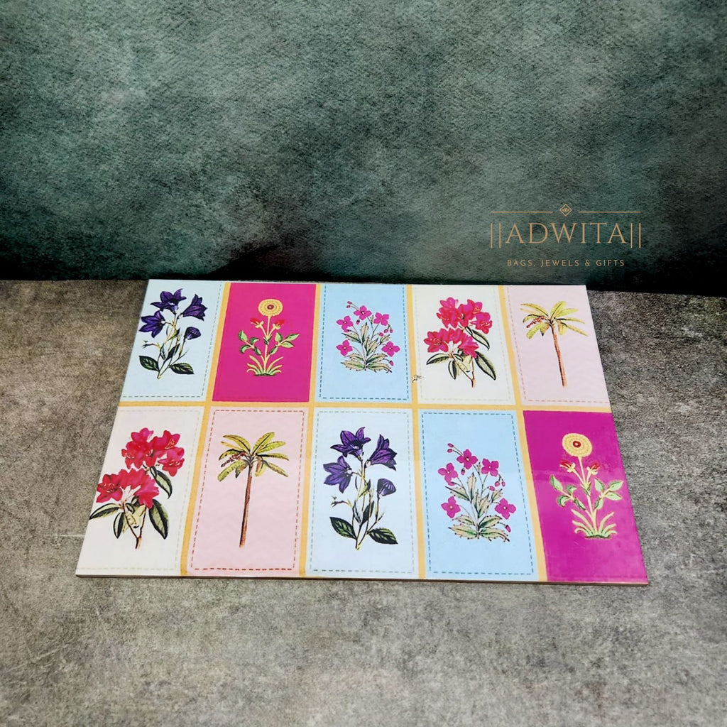 Mdf Printed And Laminated Dining Table Mats Set Of 6 Plus Trivet Set Of 2