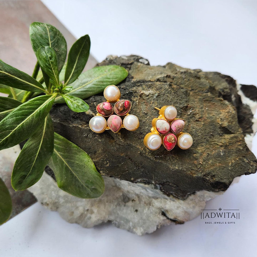 Mini Pearl and Stone Triangles