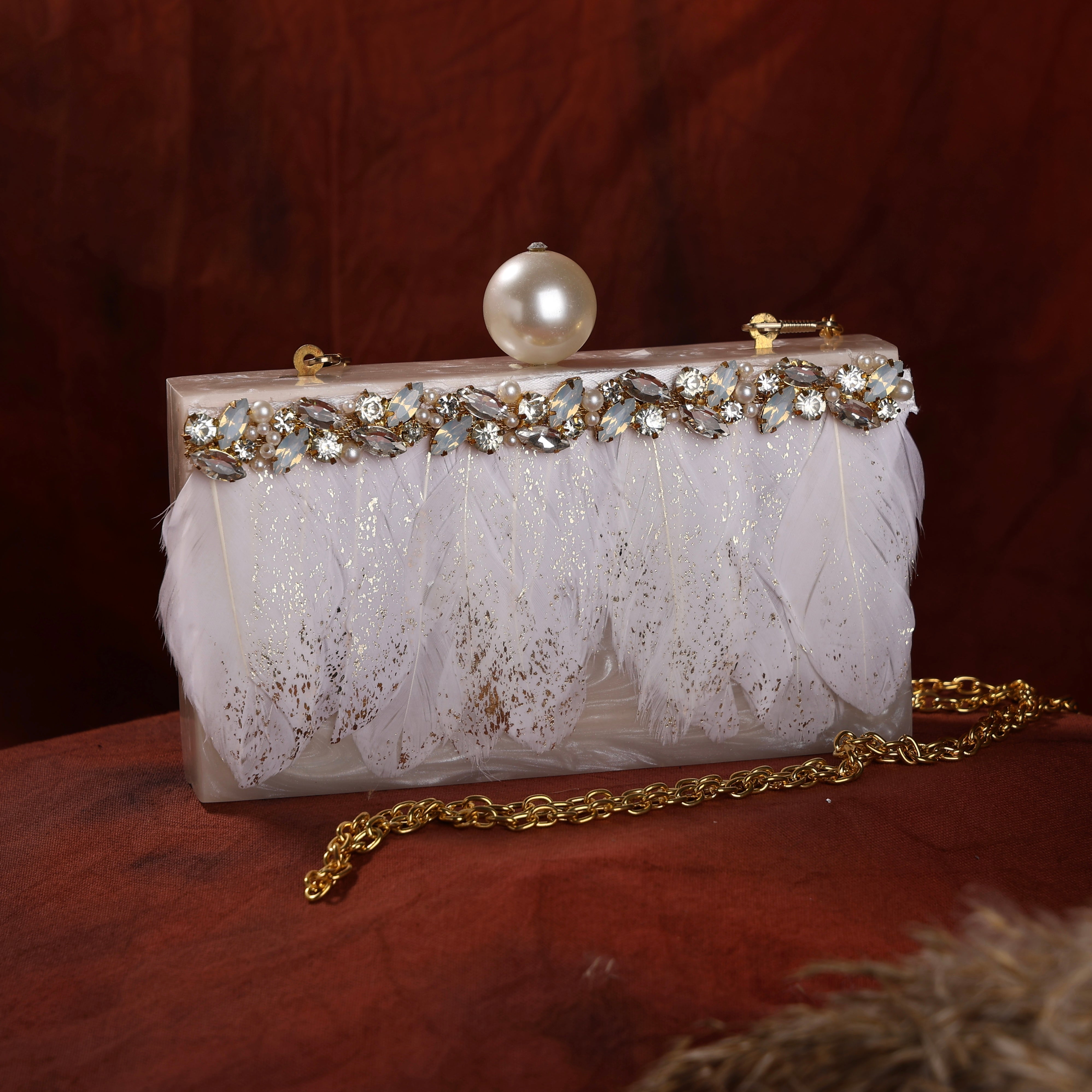 Paksh Clutch - Ivory white Main image