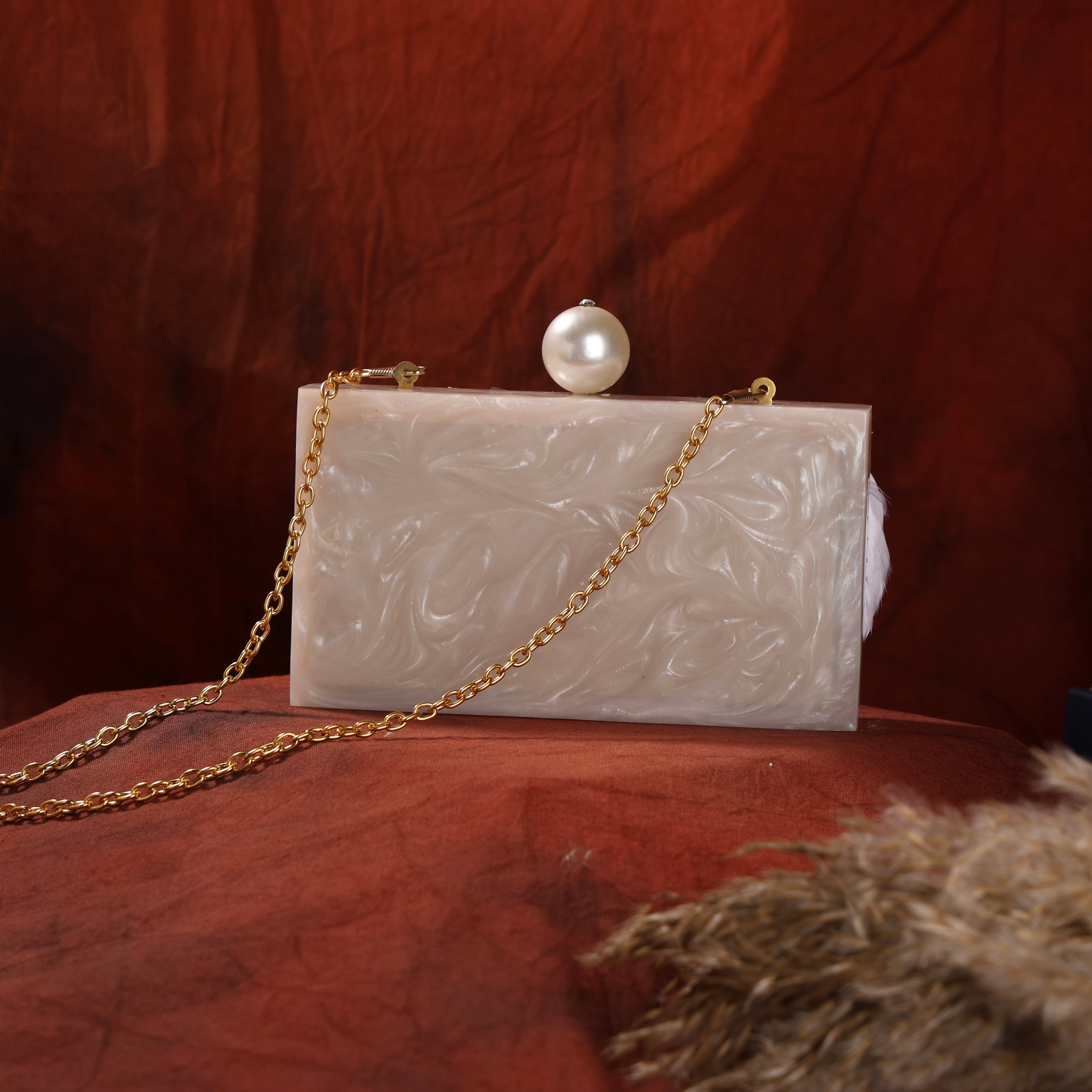 Paksh Clutch - Ivory white Secondary image