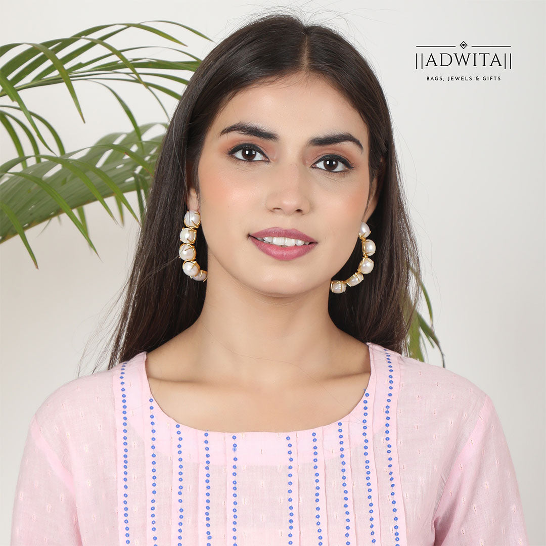 Big Pearl Hoops Main image
