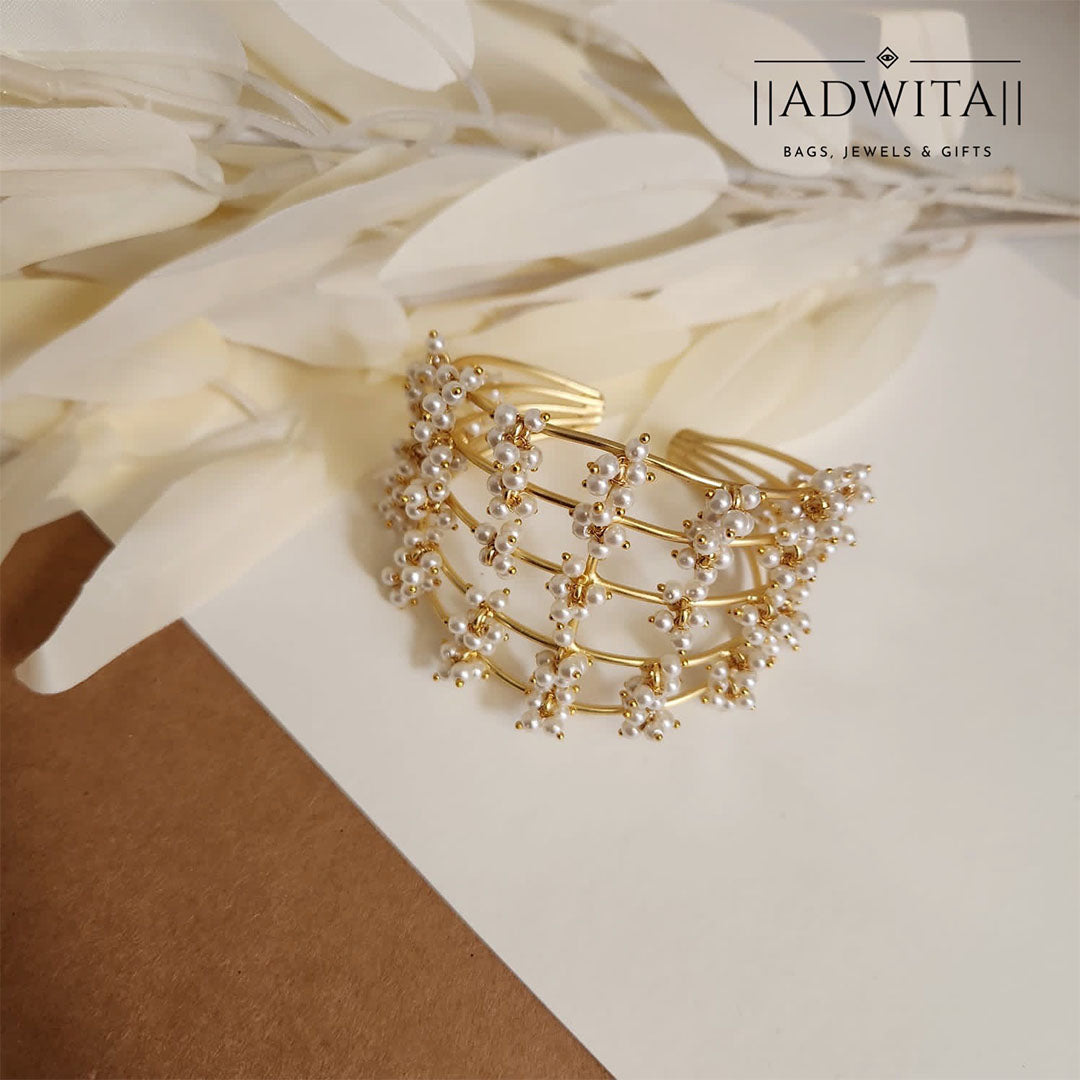 Mini Pearls Wire Cuff Secondary image