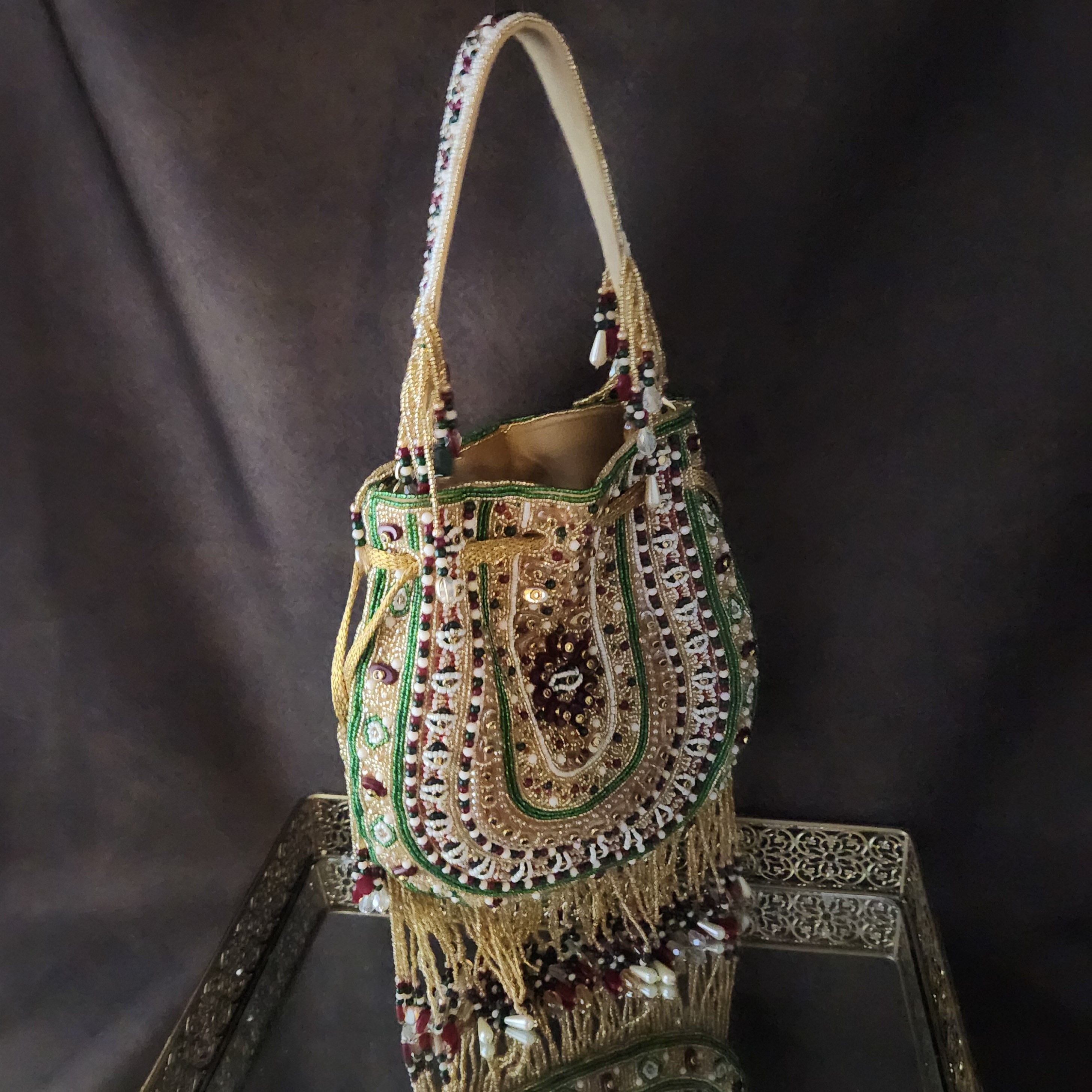 Maharani Potli - Shades of green and red Main image