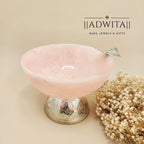 Resin Bowl Platter with Silver Emboss Leg