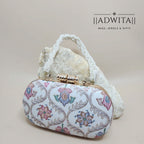 Floral Print Frame Clutch