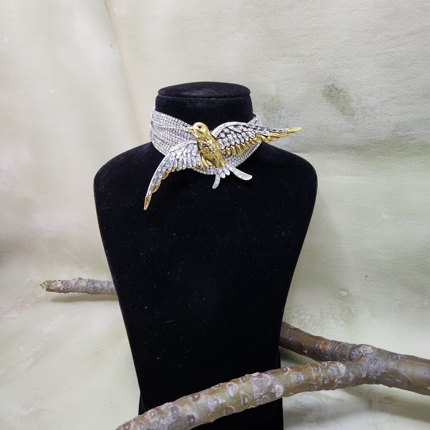 Bird Rhinestone Necklace Secondary image