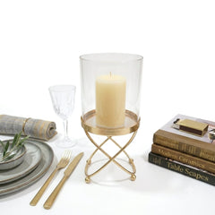 X Candle Stand with Glass Holder