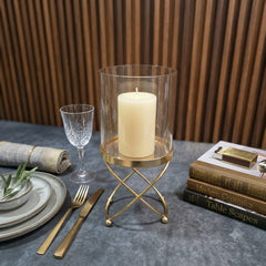 X Candle Stand with Glass Holder