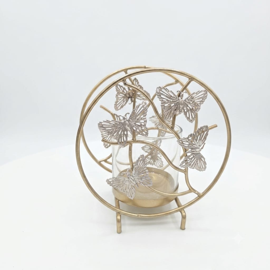 Butterfly wheel candle stand