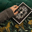 The Floral Mother of Pearl Inlay Bag in Black
