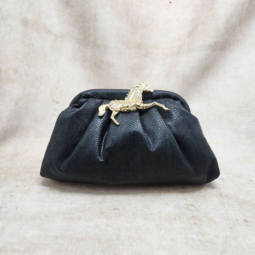 Horse Pouchette in Snake Print