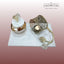 Palm leaf marble platter with glass marble lid palm leaf jar and candle holder