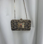 Meenakari filigree clutch bag[ antique gold ]