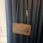 Meenakari filigree clutch bag[ antique gold ]