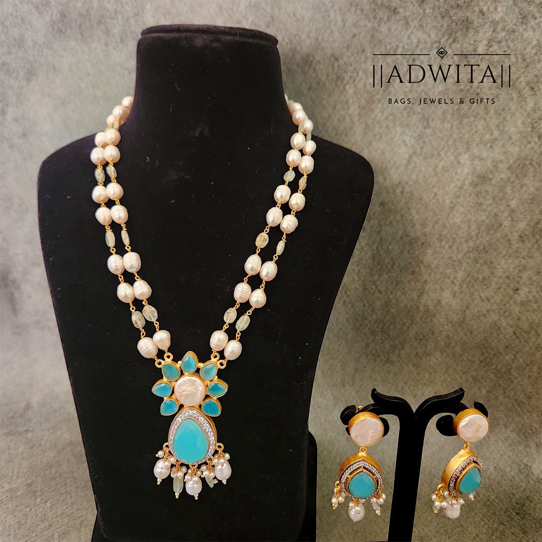 Aakifah Necklace Set - Aqua Main image