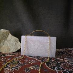 Floral leaf handle resin bag