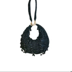 Crystal Droplet moon bag in [Black]
