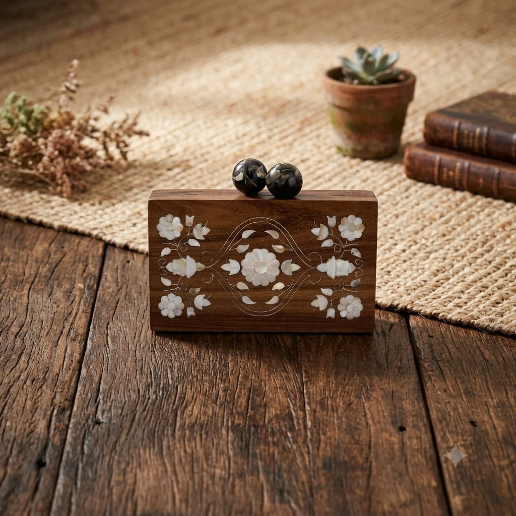 Moroccan wooden bag Main image