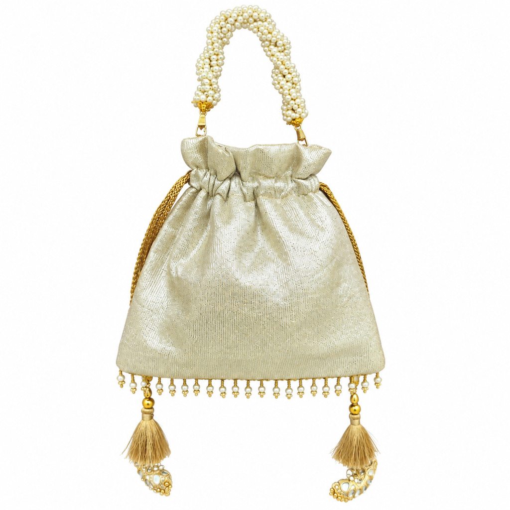 Tirupati Potli Bag [ Ivory shade]