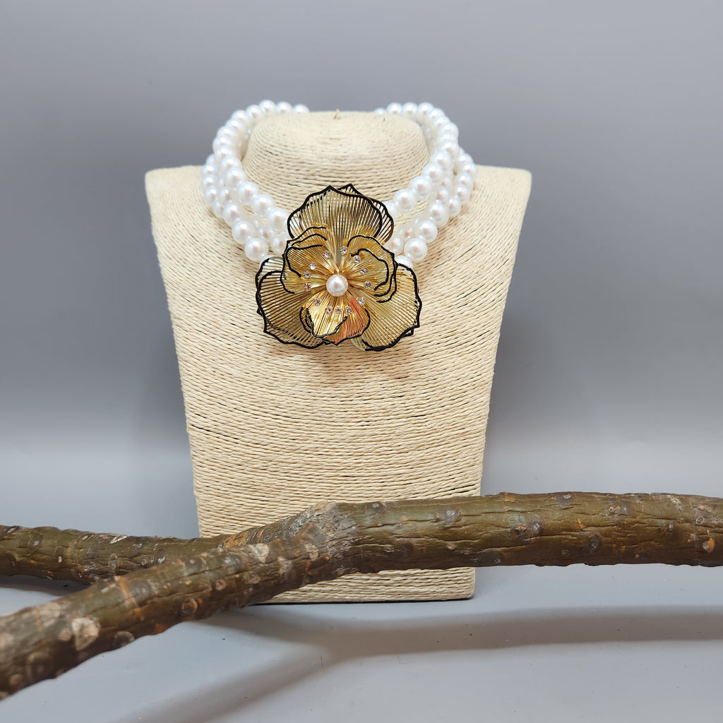 Pearl Rose necklace
