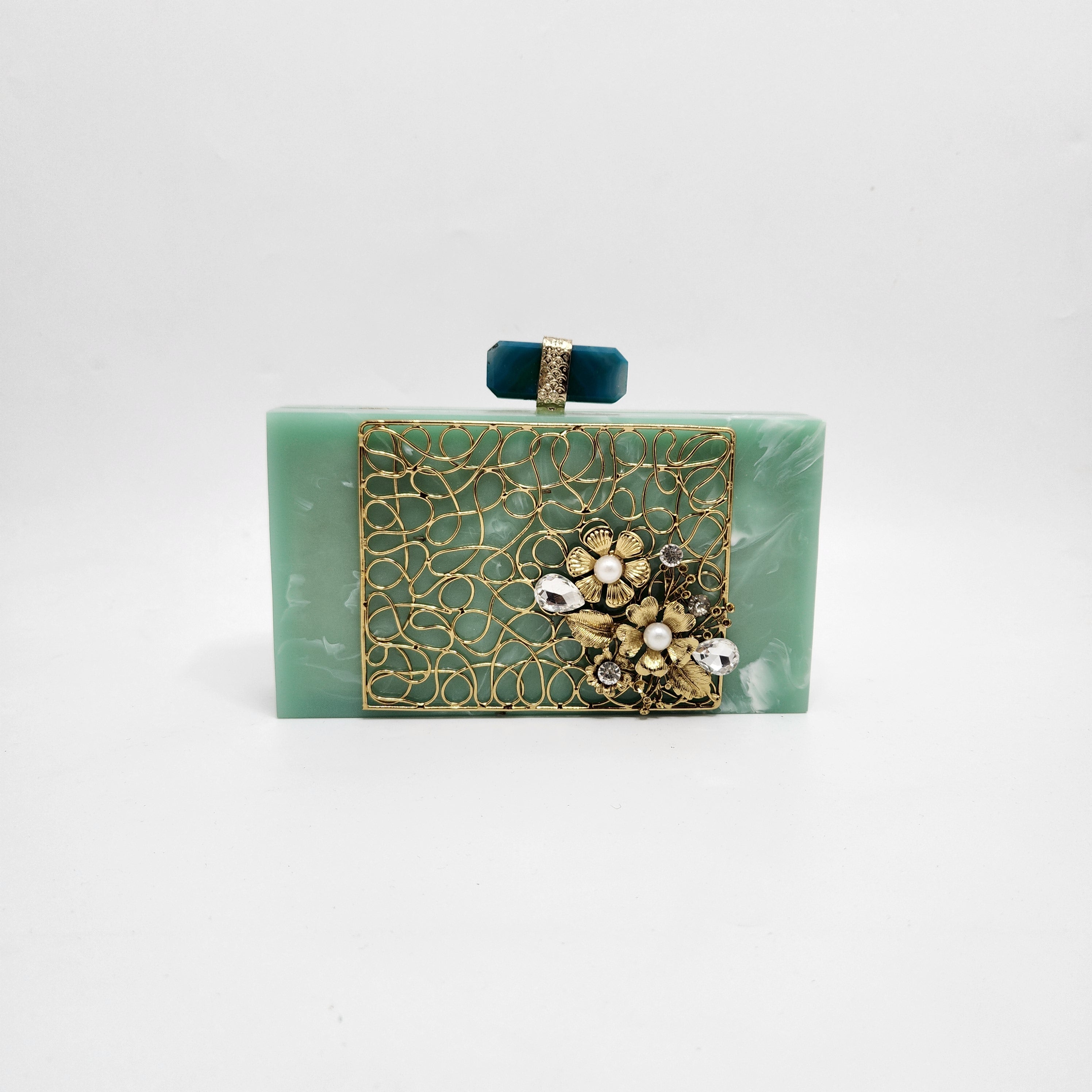 Jaal with floral bunch bag