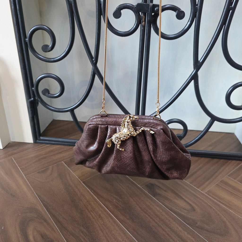 Horse Pouchette bag [ brown]
