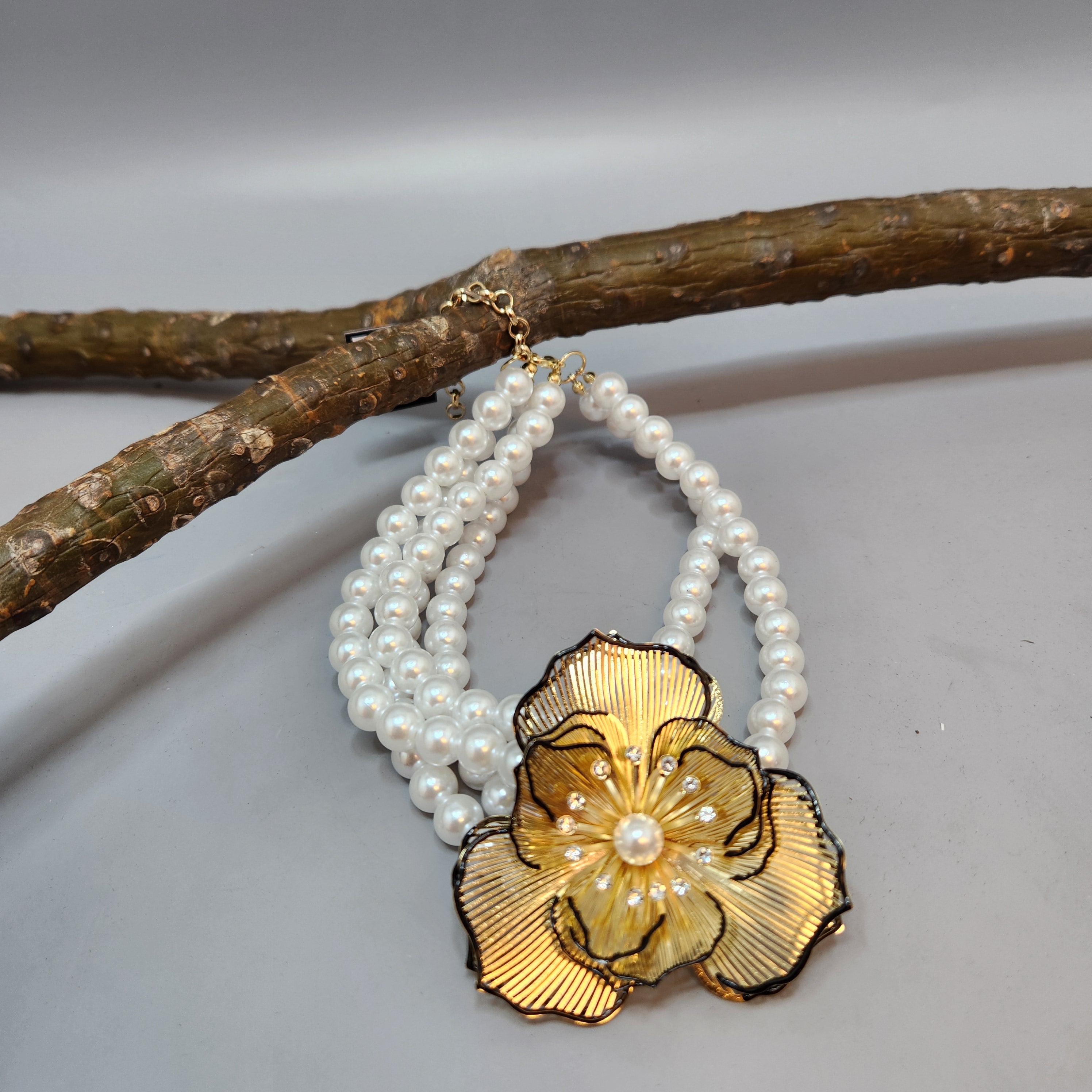 Pearl Rose necklace