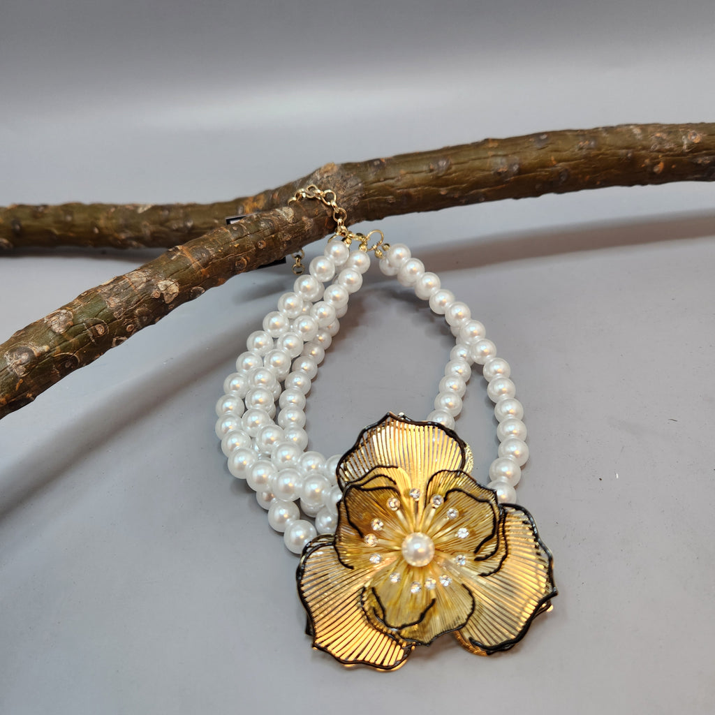 Pearl Rose necklace