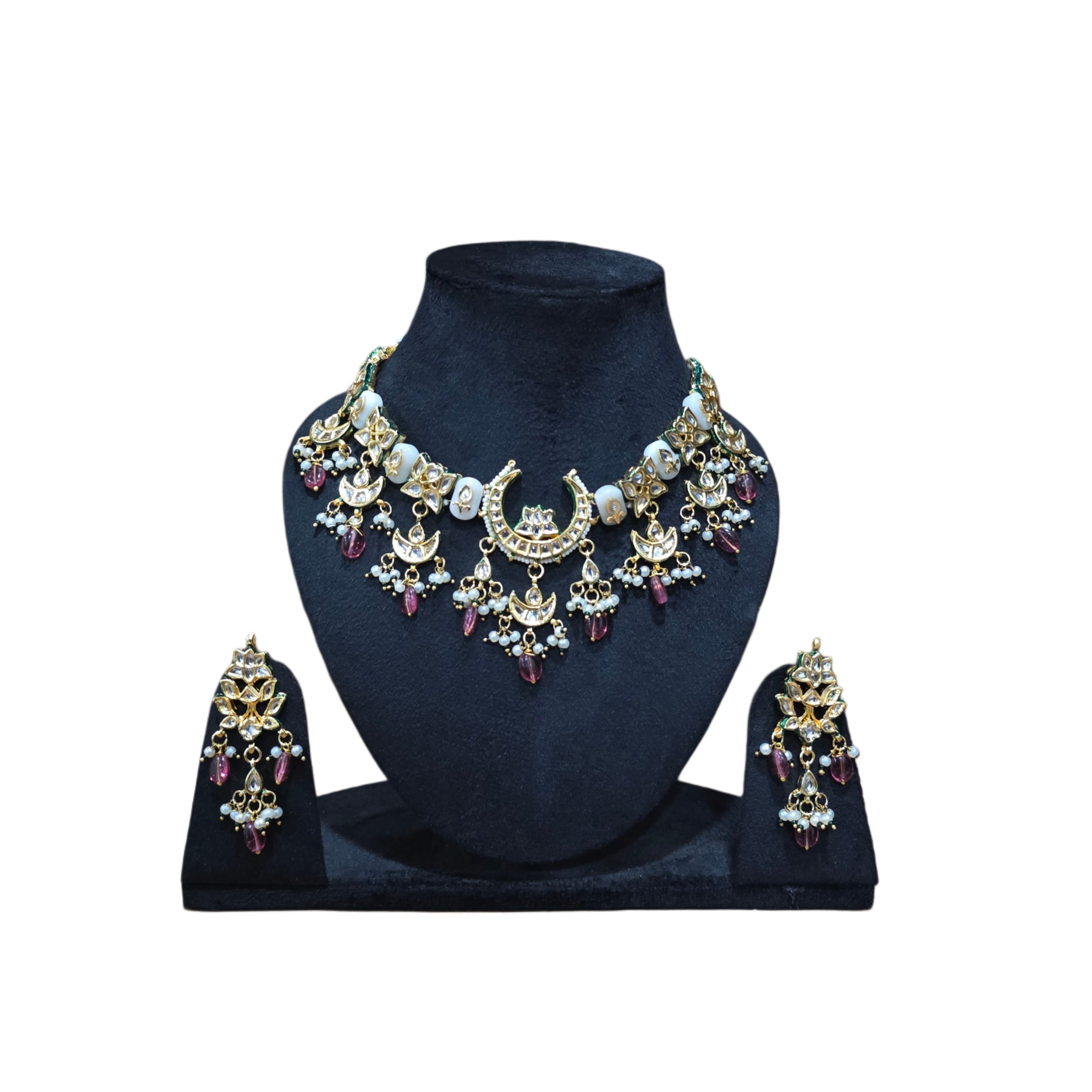 Kundan stone necklace sets Secondary image