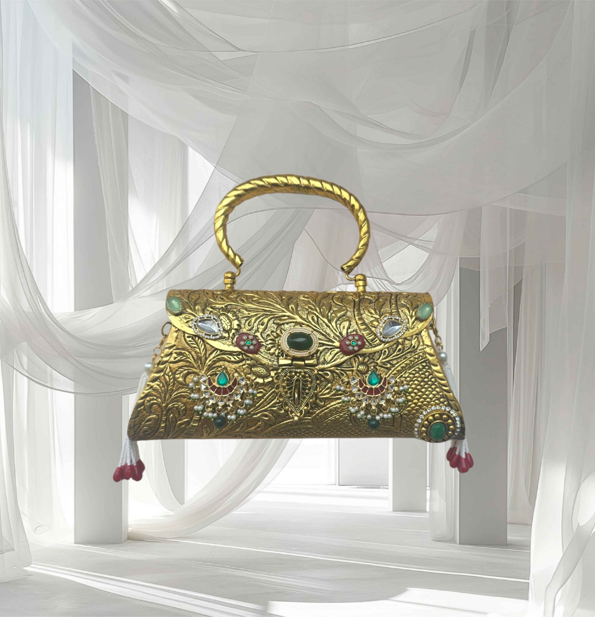 Farah bag in antique gold Secondary image