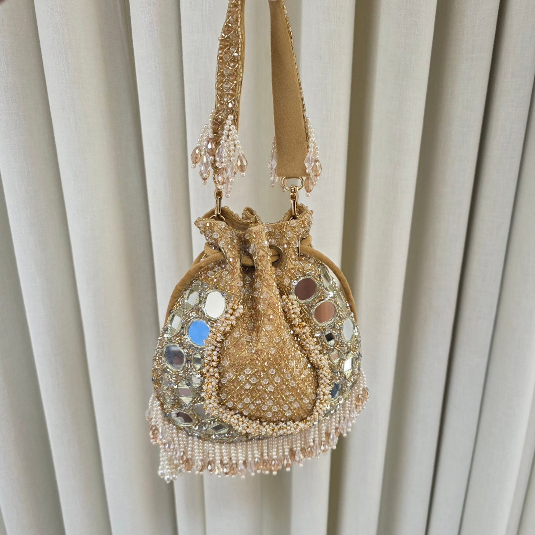 Mirror potli [ gold] Secondary image