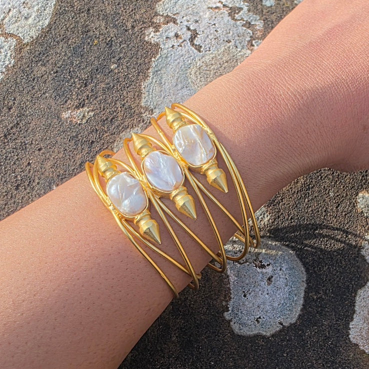 Pearl Arrow Cuff