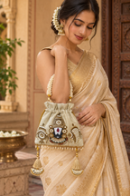 Tirupati Potli Bag [ Ivory shade]