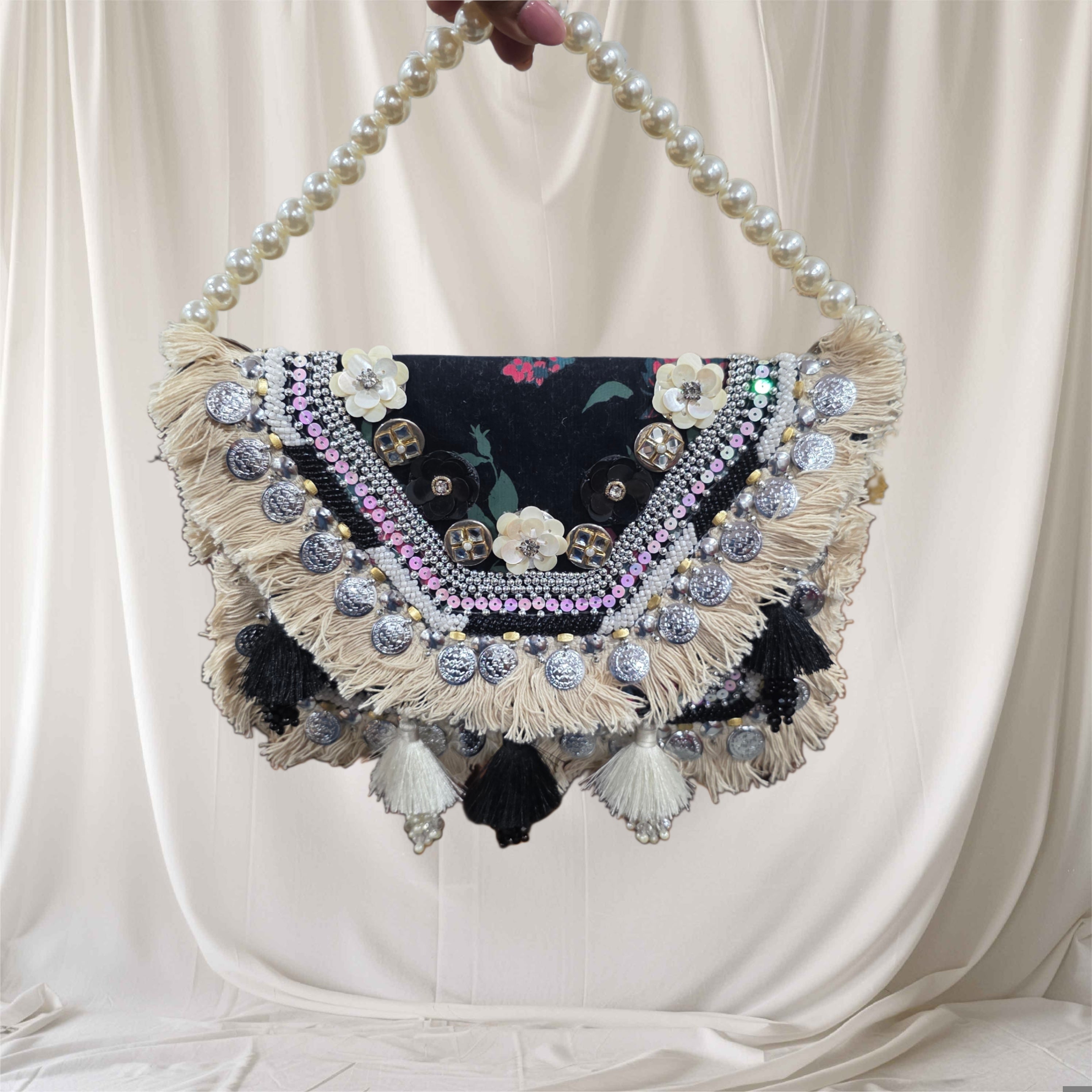 Banjara Bag (floral black) Secondary image