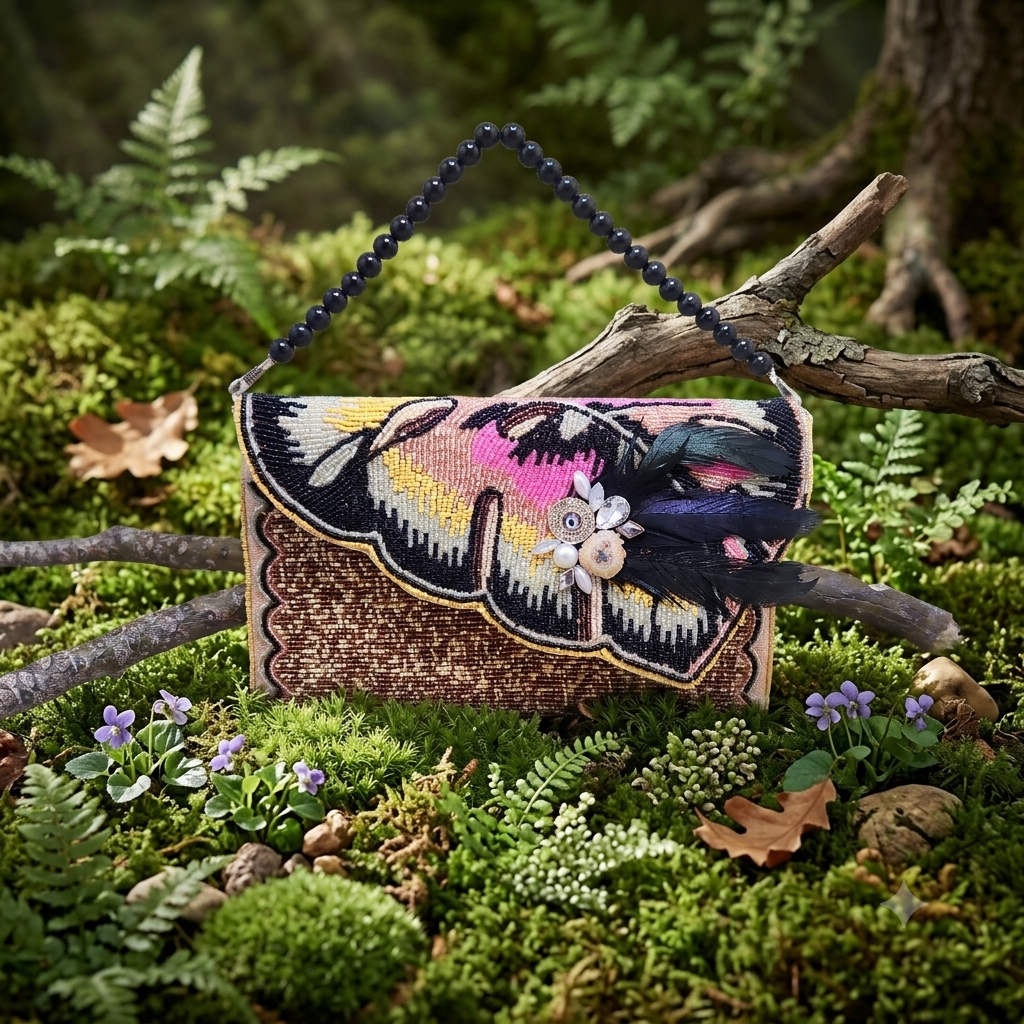 Evil Eye Feather Bag