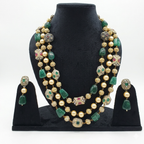 Shades of green multi layer necklace