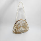 Rosette Cutch Bag in Peach