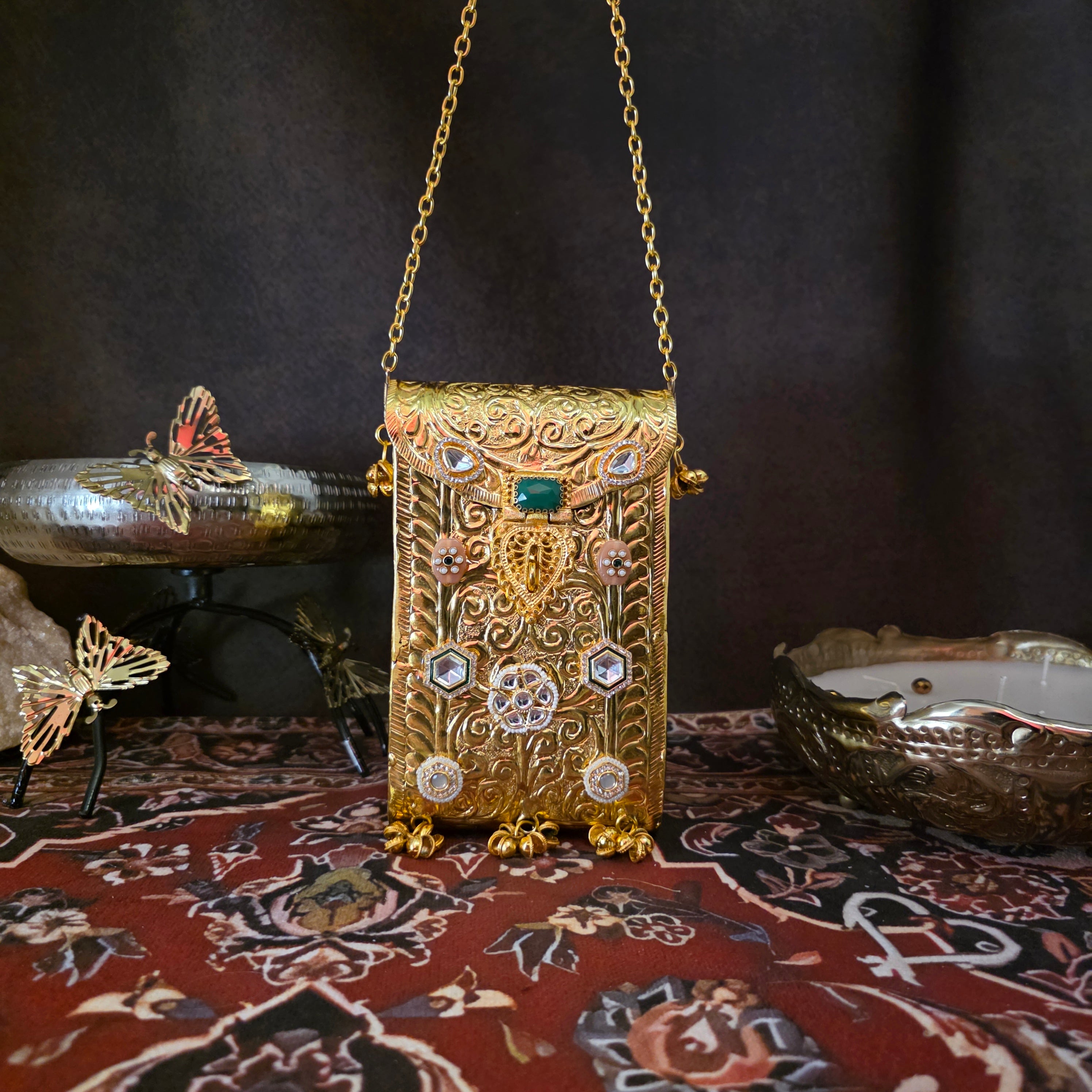 Kundan mobile batua- gold Secondary image