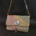Multi Shade Hanging Broach Bag