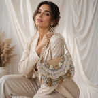 Banjara Bag (Gold and White)