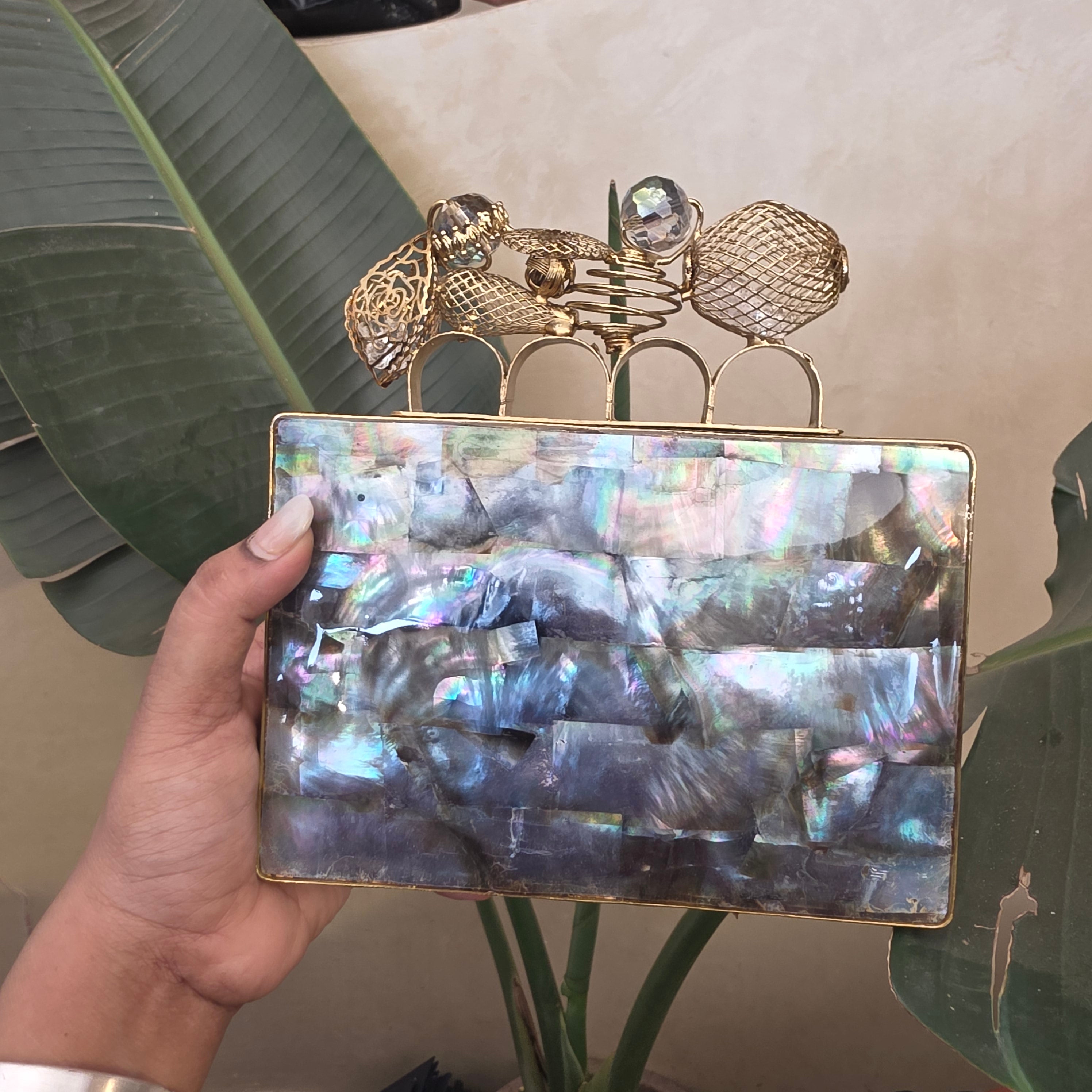 Zarin Clutch [black mother of pearl] Main image