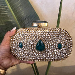 Crystal Bag With Hint Of Emerald