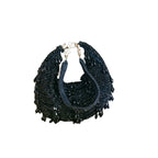 Crystal Droplet moon bag in [Black]