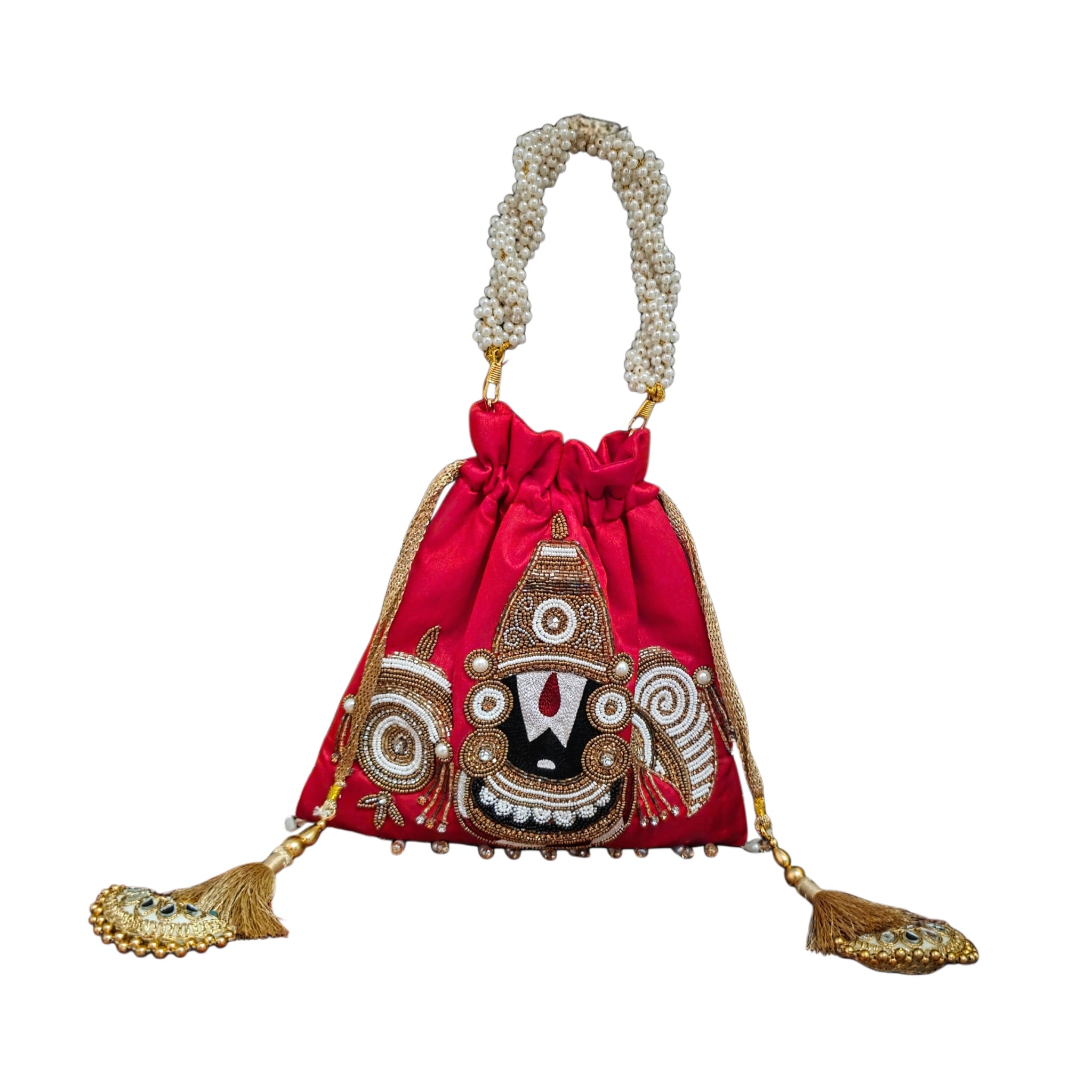 Tirupati potli bag in red Secondary image